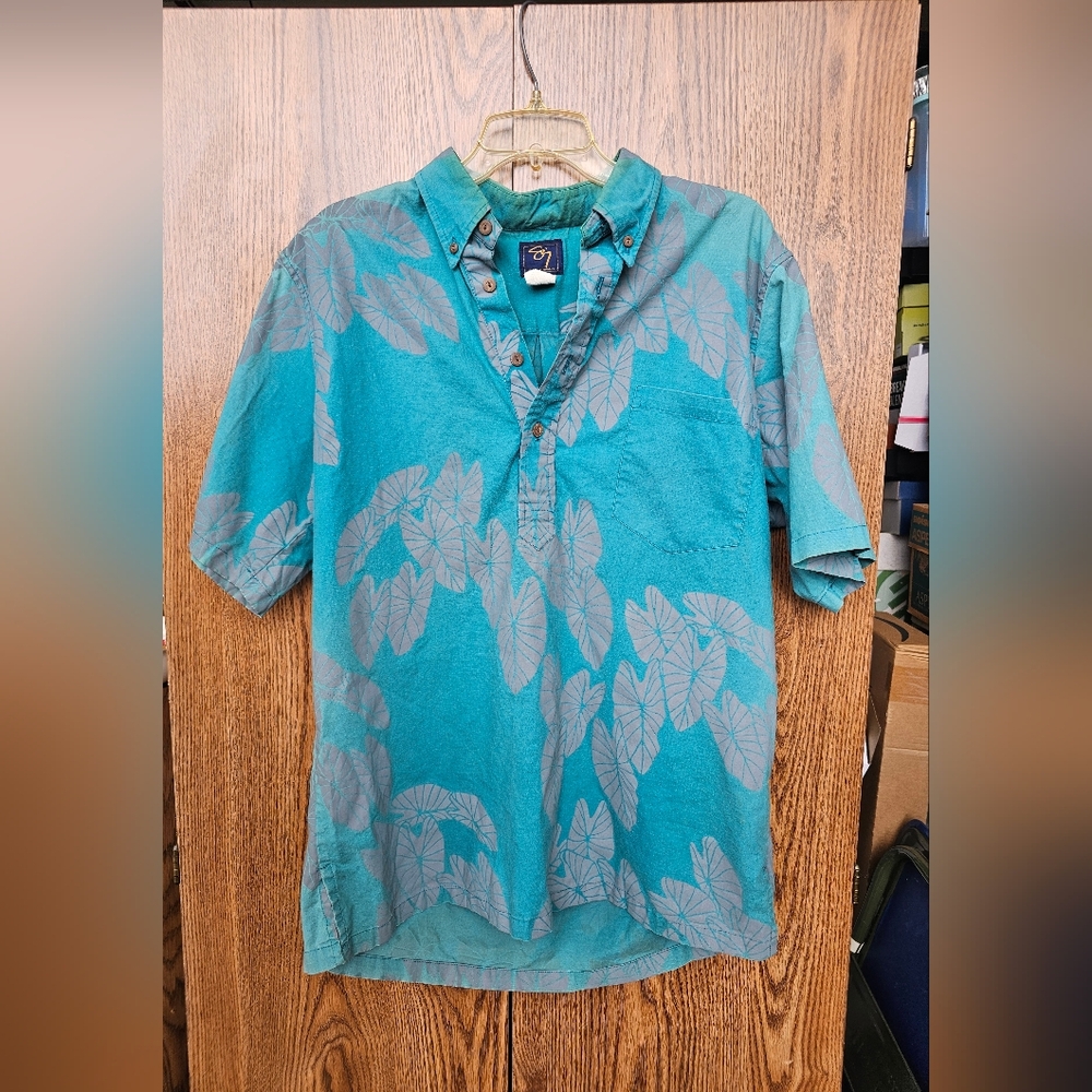 Kalo Leaf Print Men's Aloha Shirt